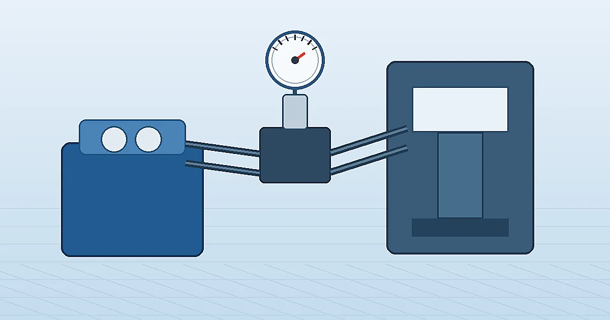 Hydraulic pressure gauge selection for a press power unit and manifold